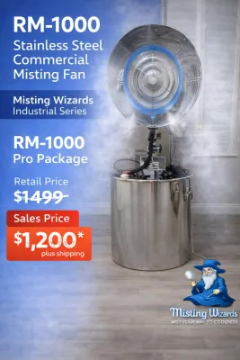 High Velocity Commercial Grade Misting Fan
